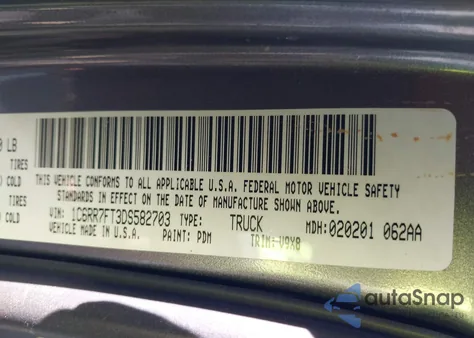 2013 Ram 1500 Express z USA, uszkodzony, nr VIN 1C6RR7FT3DS582703